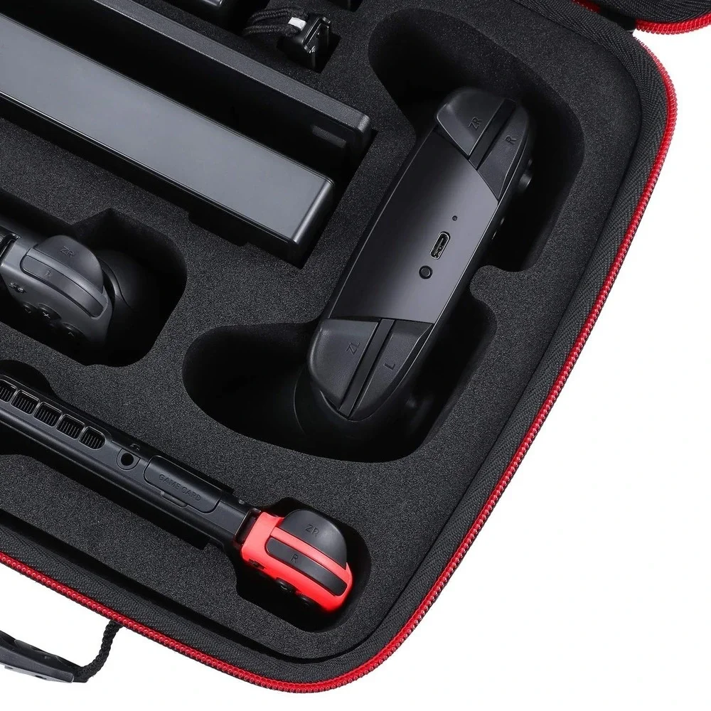 Hard Shell Carrying Case for Nintendo Switch Foam  Travel Storage Case Black